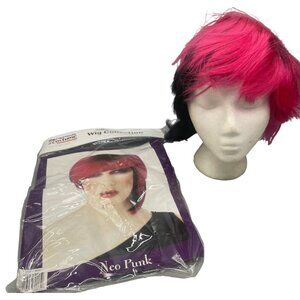 california costume wig collection Halloween neo punk short black one size READ